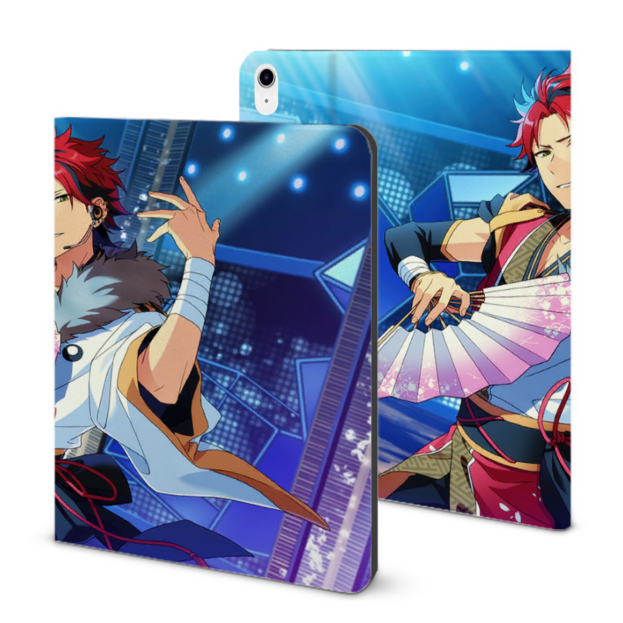 （画像用） あんさんぶるスターズ! Ensemble Stars IPad ケース ブック型 PUレザー TPU 耐衝撃 軽量 薄型 ペン収納なし 全面保護 IPad 各モデル対応